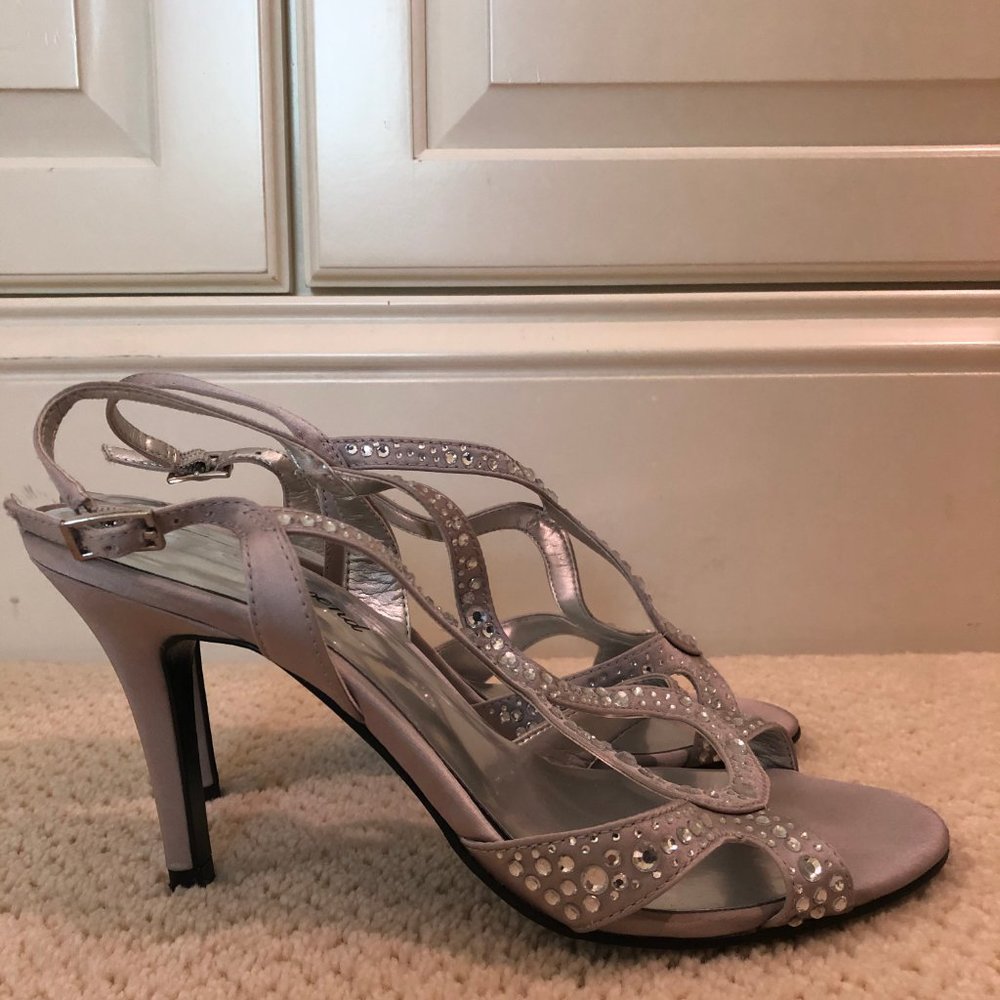Strappy Silver Heels - Picture 4 of 4